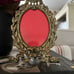 Vintage Brass Ornate photo frame olives & ribbon 8”x 5” ❤️