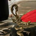 Vintage Brass Ornate photo frame olives & ribbon 8”x 5” ❤️