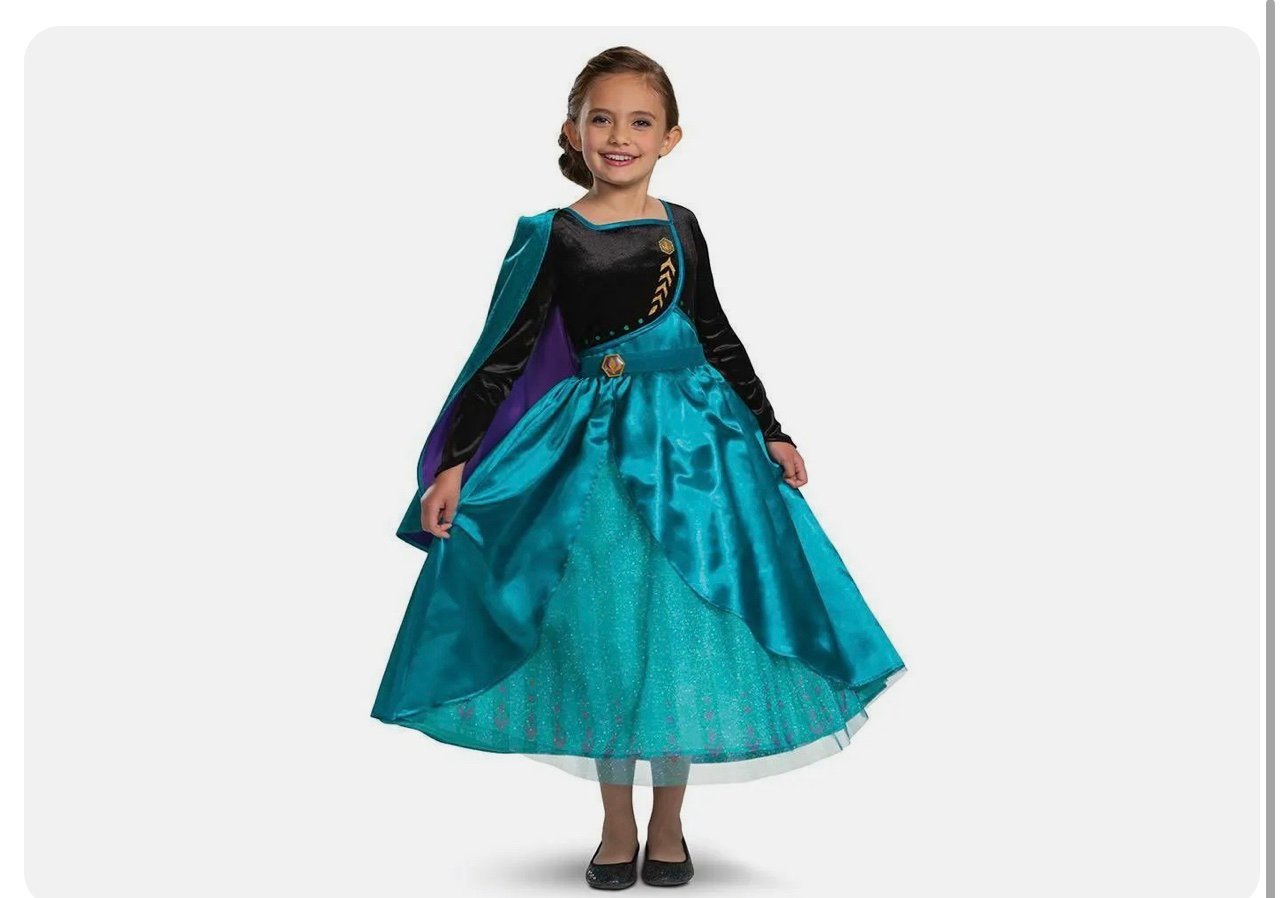 Disguise Disney Frozen Queen Anna deluxe child costume. Nwt.med 7-8