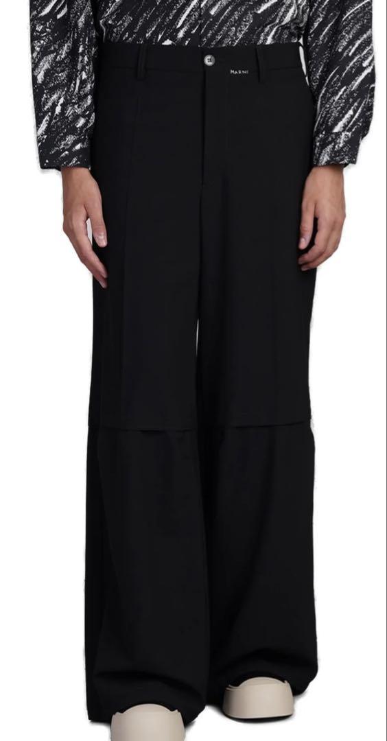 Marni Logo Embroidered Straight Leg Pants