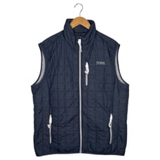 New Cutter And Buck Mens Large Blue Primaloft Packable Vest Insulated MCO00019