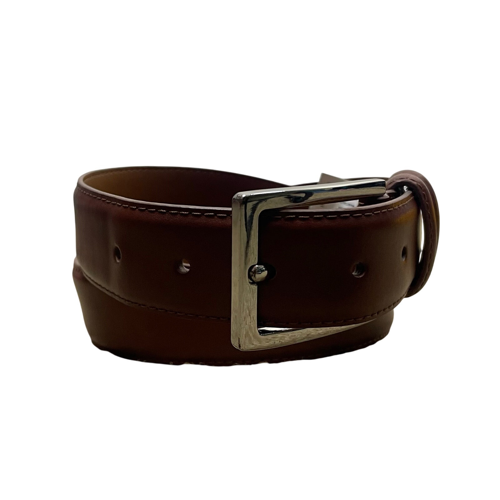 Nordstrom Men's Shop 44 Walnut Brown Calf Leather Belt 44