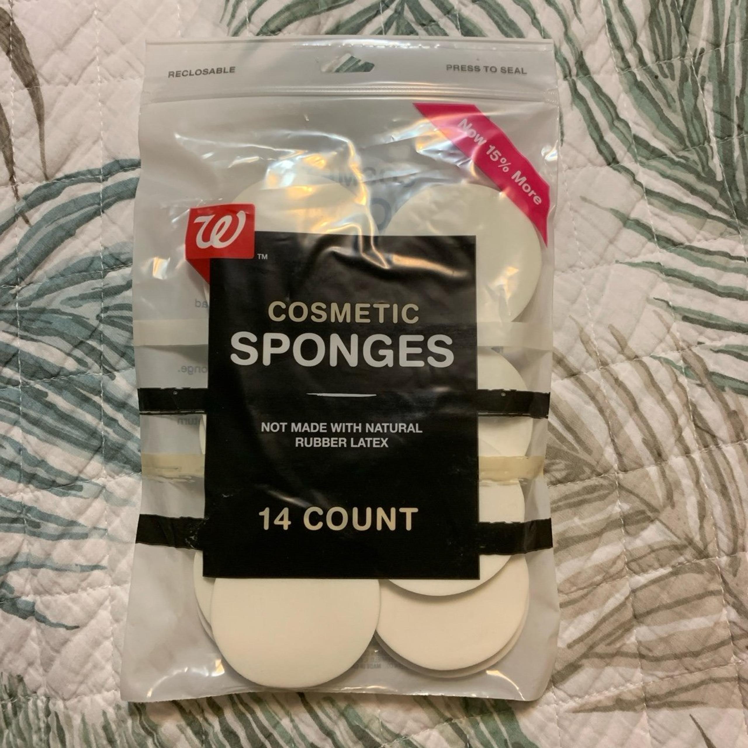 NEW! Walgreens Cosmetic Sponges 14 Count (Not Made With Natural Rubber Latex)