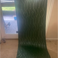 Hunter green black out drapes 96” long 80” wide 2 panels silver accent