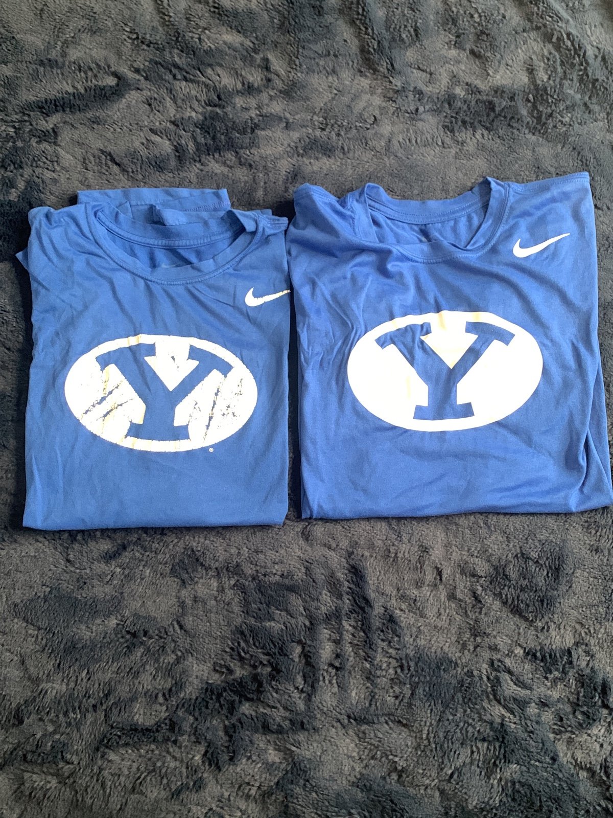 2 BYU Nike Dri-Fit Royal Blue Shirts (Size: Medium)