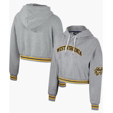 Women's S The Wild Collective Heather Gray West Virginia Mountaineers Cropped