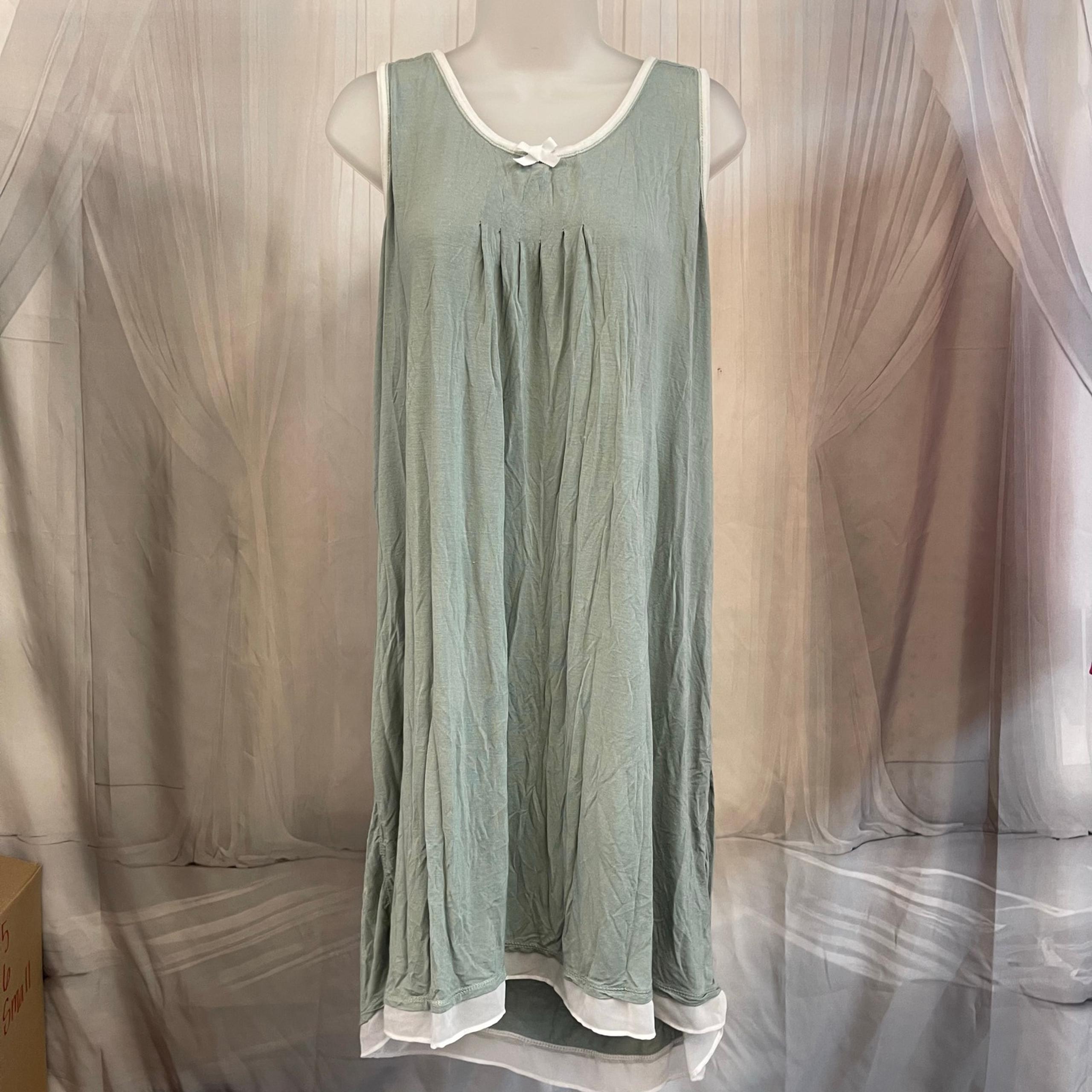Simply Vera Vera Wang XL Green Sleeveless Nightgown Dress