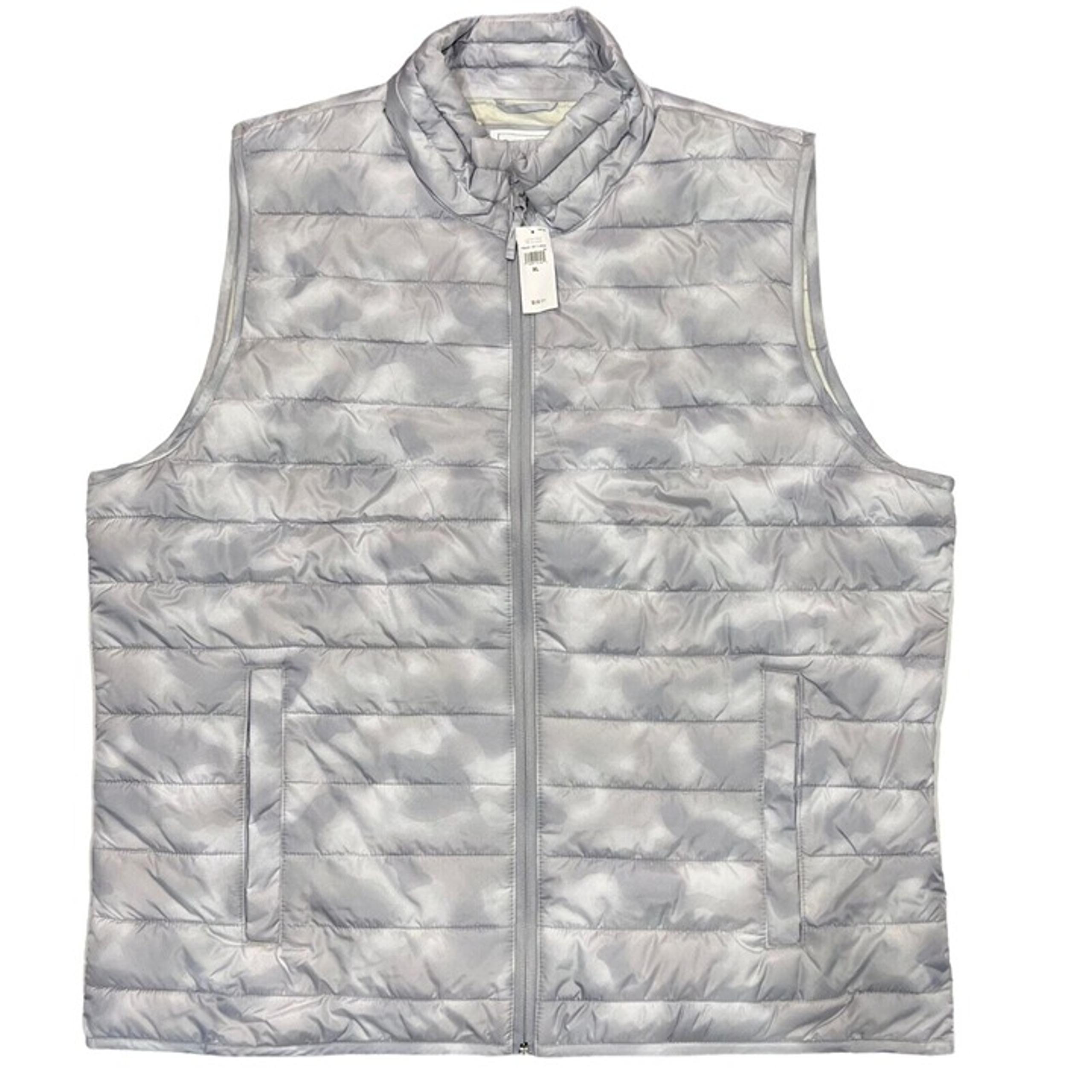 NWT GAP Men's Cold Control Puffer Vest Sz XL Gray Zipper Pockets