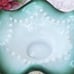 Art Glass Bowl with Hobnail Star Shaped Interior Green Scalloped Dish