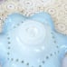 Art Glass Bowl with Hobnail Star Shaped Interior Green Scalloped Dish