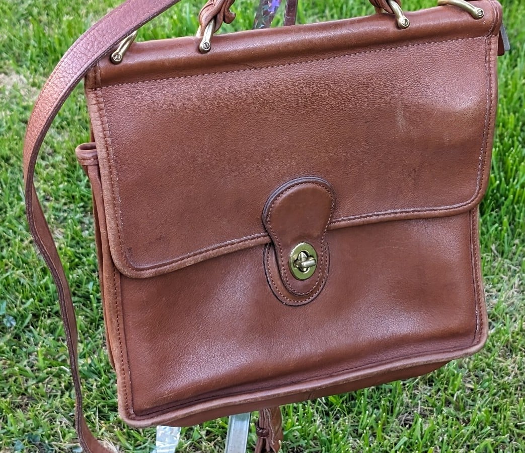 Coach Original Willis Bag Vintage 90s #9927 Leather Crossbody Top Handle Satchel