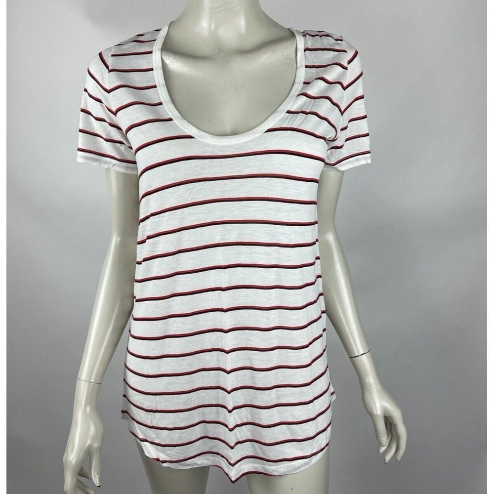Wilfred Free Striped Valmere T-Shirt Women M NWT Scoop-neck Stretch Tunic Top