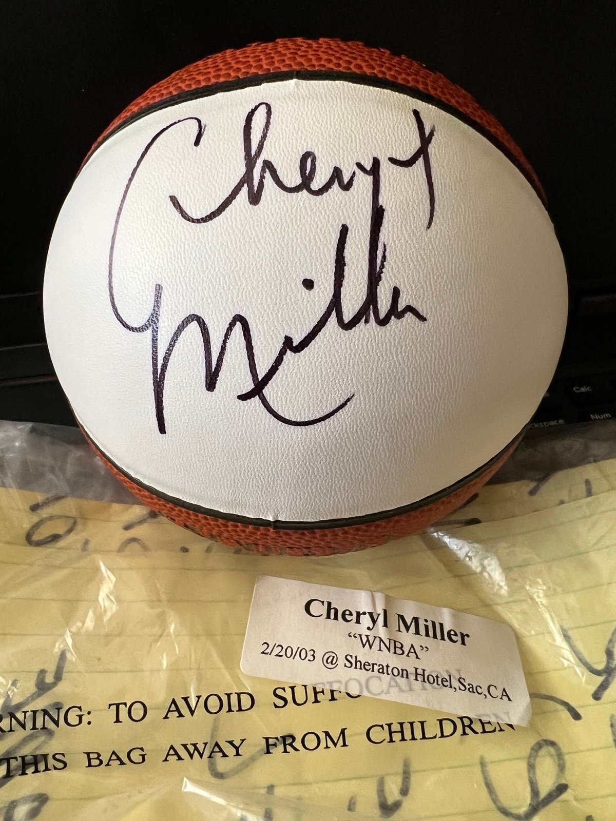 Cheryl Miller Signed Mini Basketball…Hall of Fame