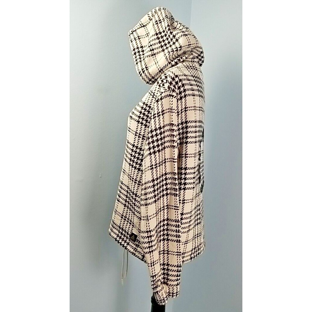 Zara Men Herringbone Plaid Hooded Jacket Large X Large Don't Crave