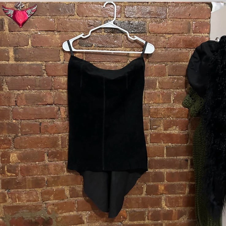 Black suede leather Marciano skirt - sold out