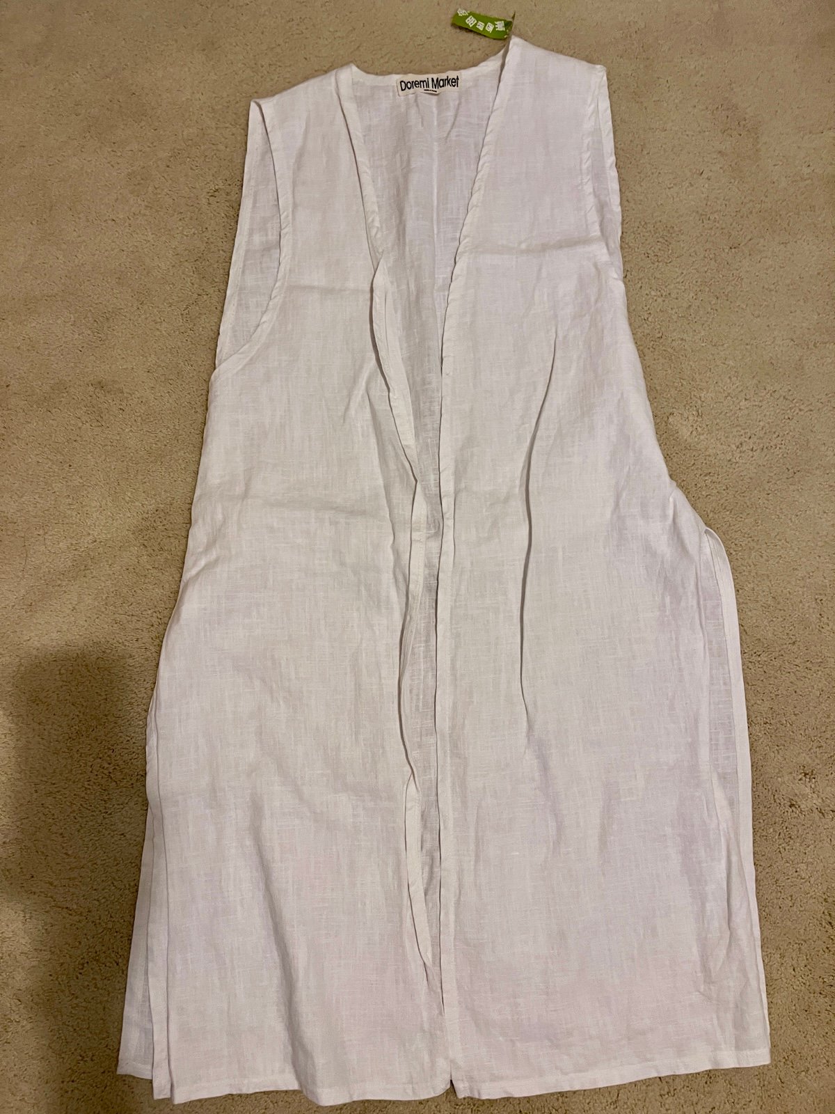 Linen Long Cover Vest