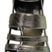 MICHAEL KORS Shiloh Open Toe Metallic Embossed Leather, Silver
