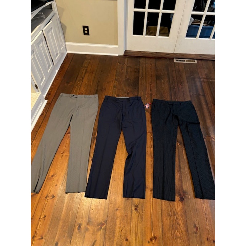 Nordstrom Mens 34X30 Dress Pants Office Career Work Bundle Lot 3 Pairs New