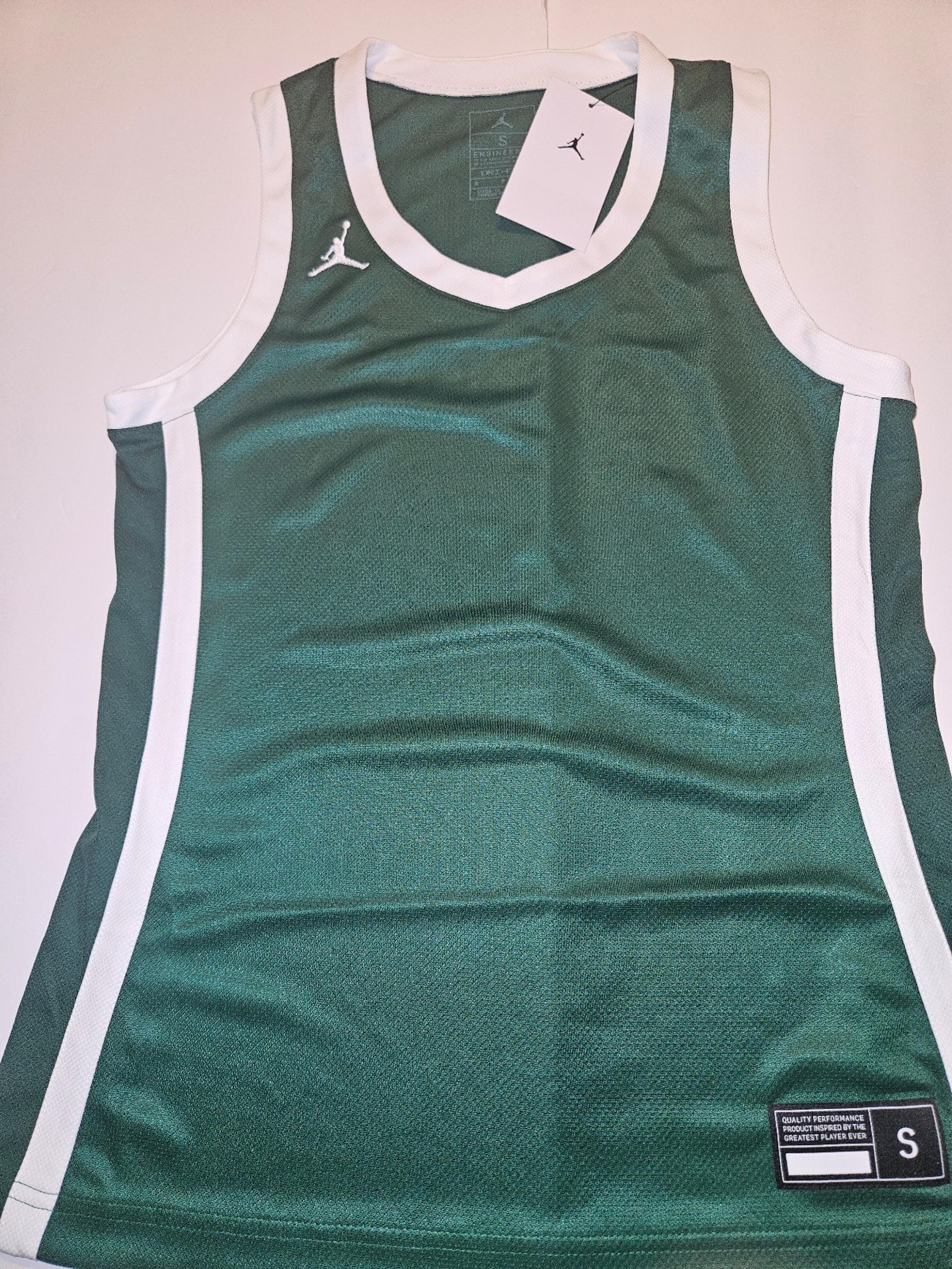 Jordan Jersey Tank Top Womens Green /White New Small