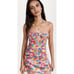 240 For Love & Lemons Merrill Bright Floral Satin Mini Dress Size M NWT