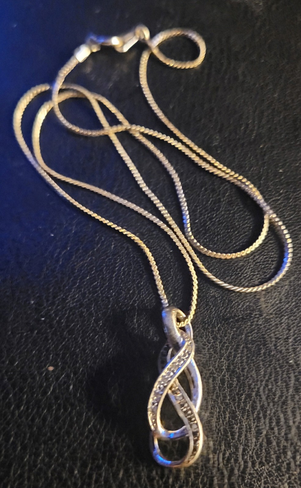 Vintage Sterling Silver Black White Diamond