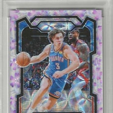 2023 Josh Giddey Prizm Cherry Blossom Choice Jersey Match 3/20 PSA 10