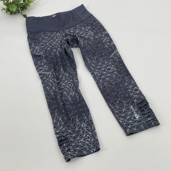 Sugoi Ignite Running Athletic Tights Leggings Coal Blue/ Ice Blue XS