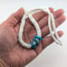 Navajo Graduated White Shell with Kingman Turquoise Beaded Necklace NA Jewelry *