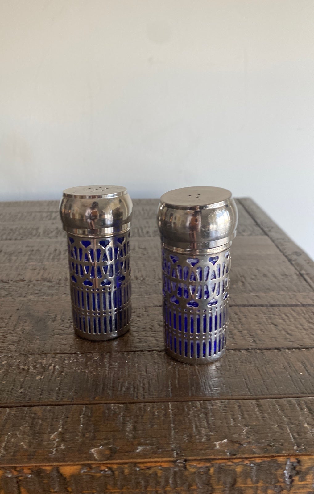 Silver salt and pepper shakers
