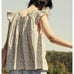 DOEN April Top in Green Summer Nectar Floral Print M