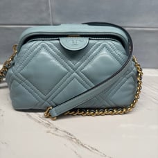 Tory Burch Fleming Soft Small Frame Crossbody, Northern Blue