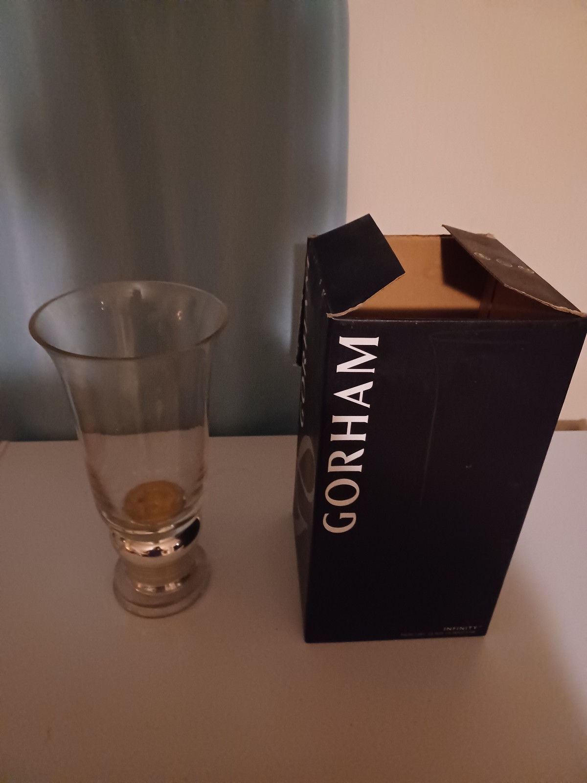 A 12 high glass vase