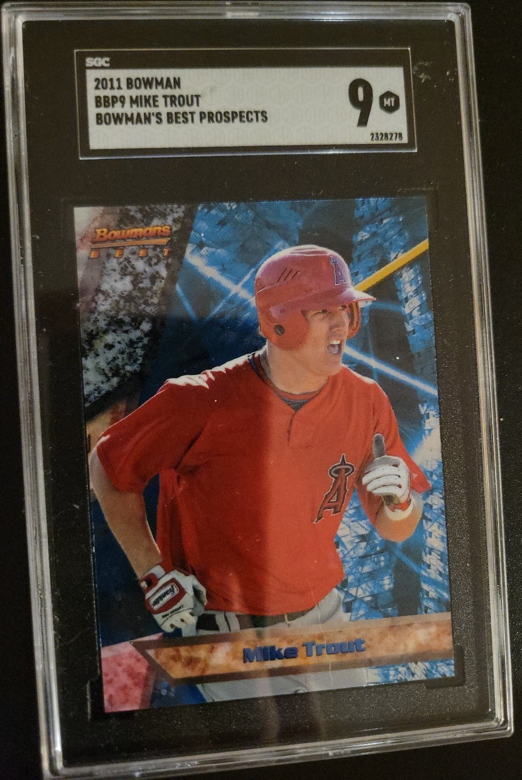 Mike Trout Rookie 2011 Bowman's Best Pro #BBP9 RC Rookie SGC 9 GEM MINT Angels