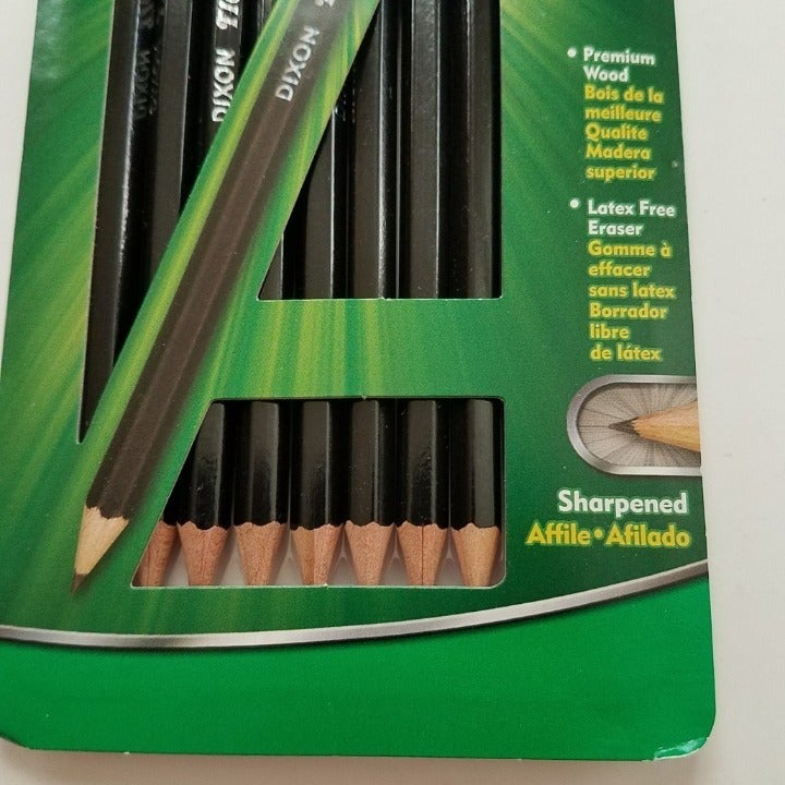 NEW 10 Black Dixon Ticonderoga #2 HB Wood Pencils Lot (10