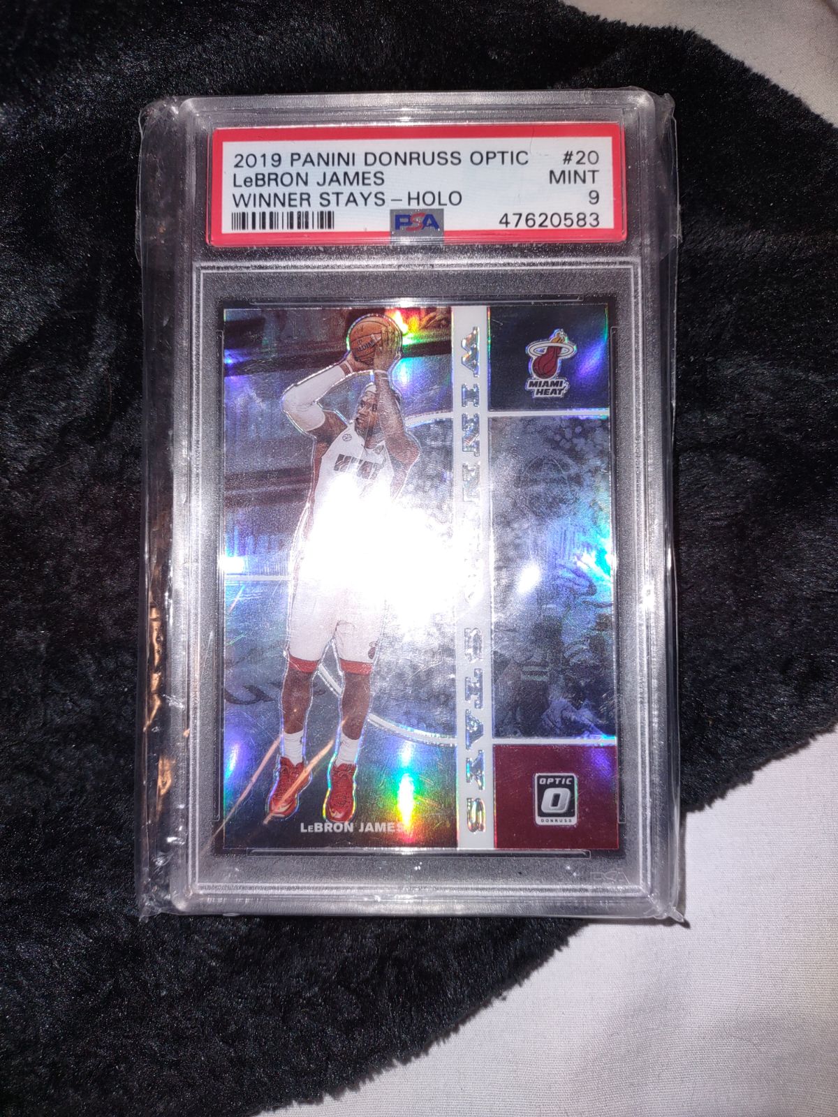 LeBRON JAMES  #20  2019 PANINI DONRUSS OPTIC WINNER STAYS-HOLO  MINT 9  47620583