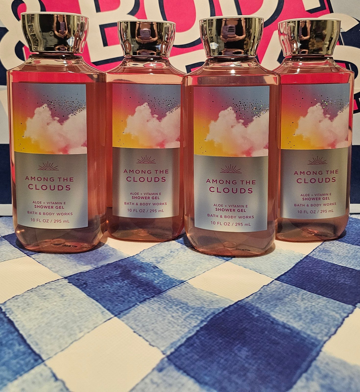 Among the clouds shower gel bundle from bath and body works x 4