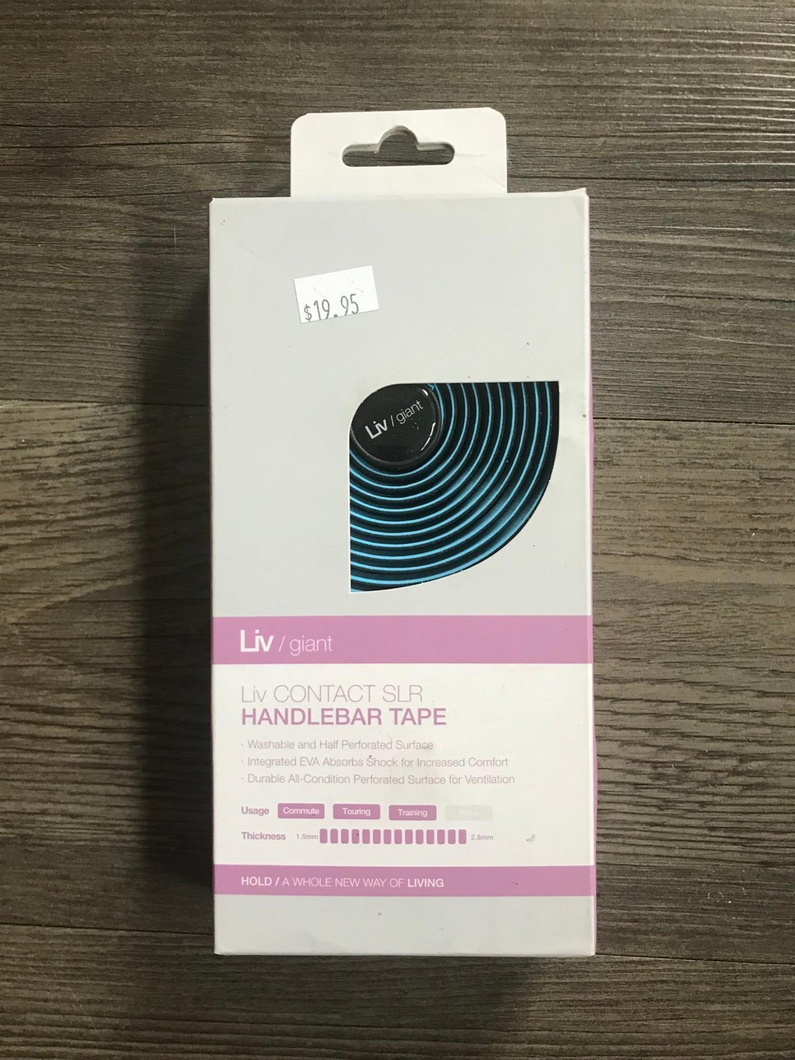 NIB Giant / Liv Bicycle Handlebar Tape - Black w/ Blue Accents