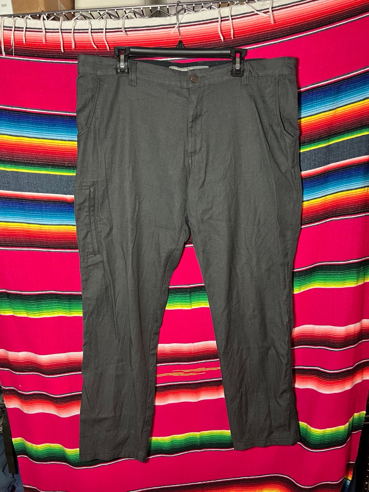 Icebreaker Merino Wool Causal Outdoor Pant Straight Leg Size 38 Dark Gray