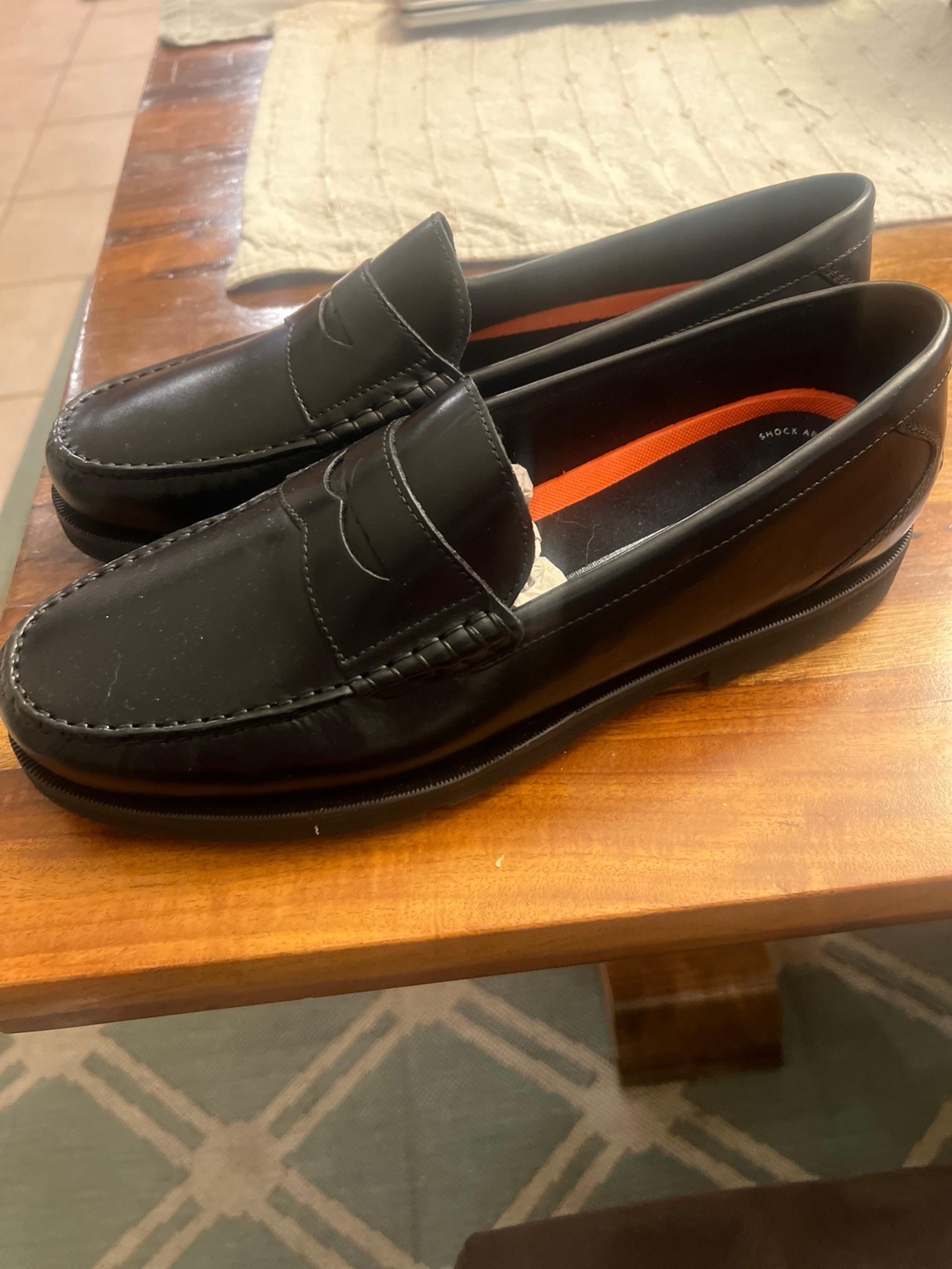 NWT Rockport Men’s Slip-On Black Penny Loafer Dress Shoes Size 13