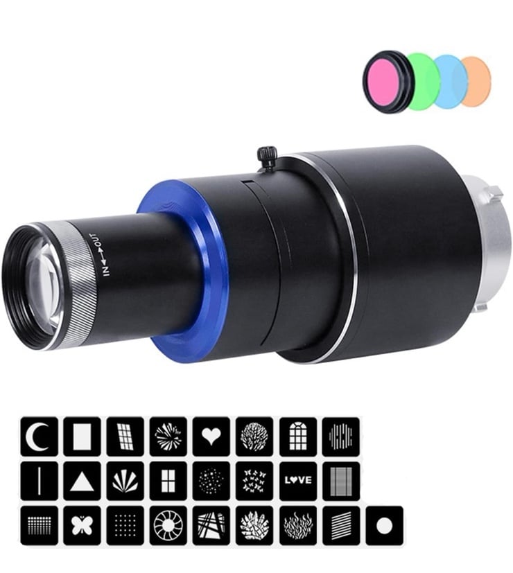 Bowens Mount Flash Projector Attachment, Spotlight for Photography