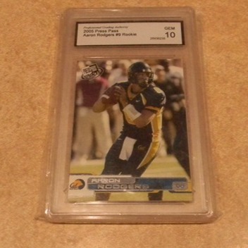 Aaron Rodgers 2008 Press Pass RC Rookie PGA GEM 10