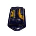 Celestial Moon Lemons Italian Hand Painted Butter Dish Lid Cobalt Pottery Rare