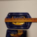 Celestial Moon Lemons Italian Hand Painted Butter Dish Lid Cobalt Pottery Rare