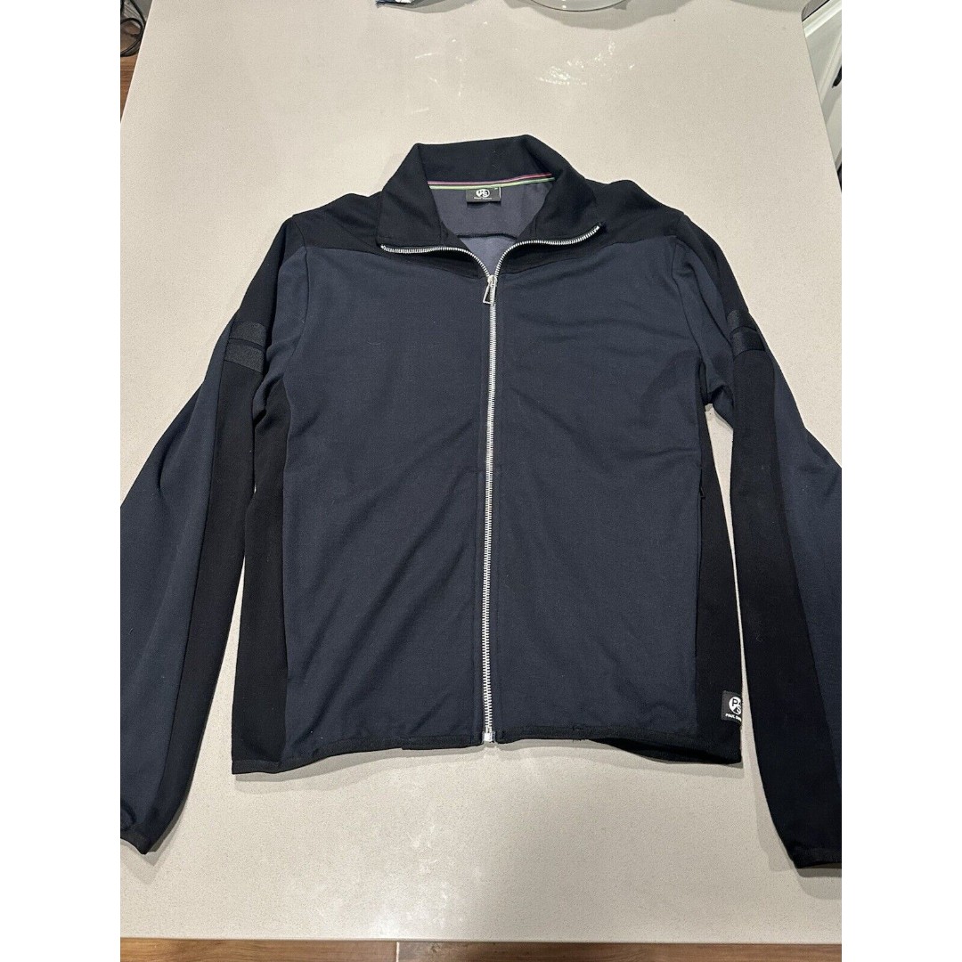 Paul Smith Men’s Medium lightweight cotton outerware jacket full zip Blue Black