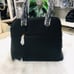 Black Pebble Textured Padlock Satchel