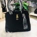Black Pebble Textured Padlock Satchel