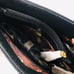 Black Pebble Textured Padlock Satchel