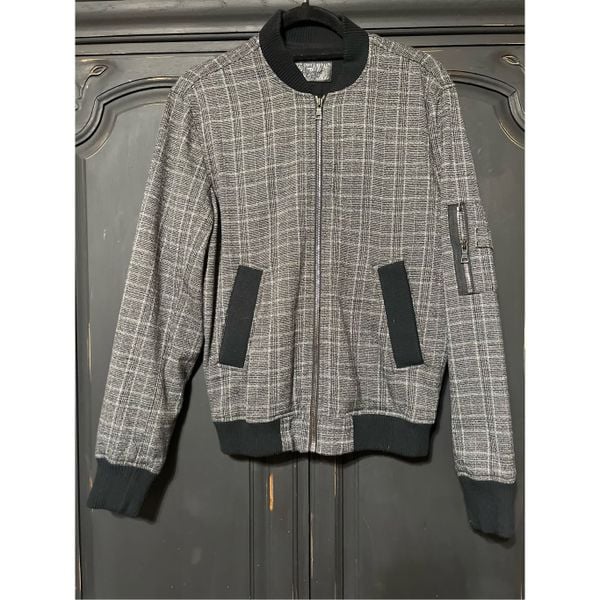 7 For All Mankind Plaid Bomber Jacket Size Medium