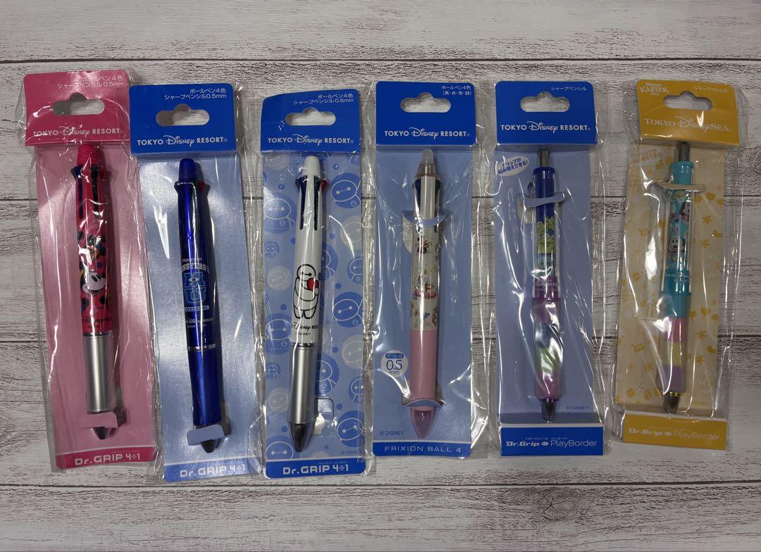 Disney Dr. Grip ballpoint pen, mechanical pencil, Frixion (erasable pen), Minnie