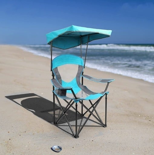 Beach & Camping Chairs with Canopy Sunshade Folding Chair